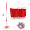 Swirl 360 Spin and Wring Floor Mop and Bucket Set - Microfibre Mops with Bucket and Wringer System - 2 Mop Heads - Red view 3
