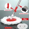 Swirl 360 Spin and Wring Floor Mop and Bucket Set - Microfibre Mops with Bucket and Wringer System - 2 Mop Heads - Red view 4