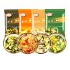 Instant fresh vegetable soup, freeze-dried mushroom soup, brewed spinach seaweed tomato soup, breakfast substitute soup, wild vegetable soup, nutritious soup, side dishes (4 Flavor Mix,4 packs) view 1