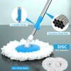 Crystals 360 Spin Floor Mop and Bucket Set - Microfibre Mop with Bucket and Wringer System - 2 Mop Heads-Spin Mop for Home Cleaning-Floor Cleaning Mop Set for Tile/Wood, and Marble Floors (BLUE) view 4
