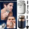 Capsule Razor, Capsule Razor Mini Portable Electric Shaver, Multifunctional Capsule Shave Men's Razor, Mini Portable Electric Shaver, Capsule Razor for Women and Men (Black) view 2