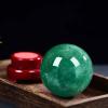 HHCTEBEC Natural Green Crystal Ball with Wooden Base Green Fluorite Ball Feng Shui Crystal Sphere for Meditation Divination Healing Photography Decoration,14cm/5.5in view 3