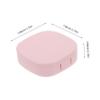 KOMBIUDA Portable Contact Case 2pcs Set Smooth Oval Holder in Sky Blue Pink for Travel and Daily Use view 2