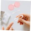 KOMBIUDA Portable Contact Case 2pcs Set Smooth Oval Holder in Sky Blue Pink for Travel and Daily Use view 3