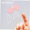 KOMBIUDA Portable Contact Case 2pcs Set Smooth Oval Holder in Sky Blue Pink for Travel and Daily Use view 4