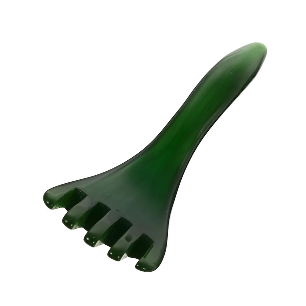 Healvian Resin Beeswax Massage Comb with Hand-carved Five Claws for Acupoint and Scalp Massage, Safe Body Care Tool for Travel and Family Use