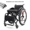 Lightweight Wheel Chair For Adults,Sports Folding Transport Wheelchair,Lightweight Foldable Self Propelled Wheelchair,Folding All-Terrain Ultra Lightweight Aluminum Alloy Wheelchair(Size:Seat width 42 view 2