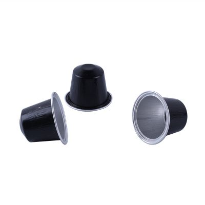 100Pcs Durable Aluminum Foil Coffee Capsules for Nespresso with Self Adhesive Lids Black Pods Accessories