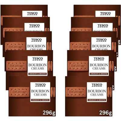 Biscuit Bars Bundle with Bourbon Creams Biscuits 296G - 10 Pack | Chocolate Sandwich Biscuit with a Chocolate Flavoured Filling.