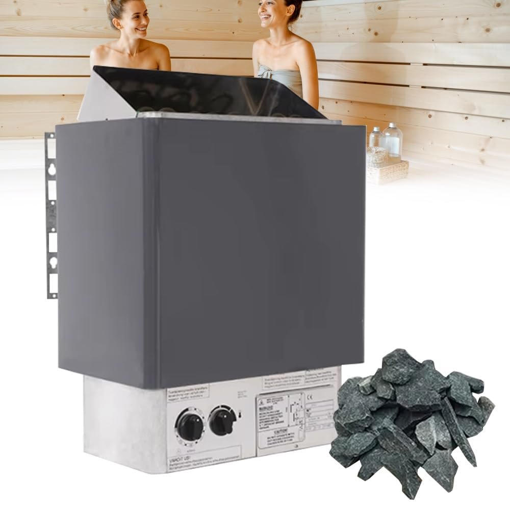 KYZTMHC Dry Steam Sauna Stove, Steam Generator, Electric Dry Steam Sauna Stove, Bathroom Steam Room Spa Equipment Room Accessory(6KW/220V)