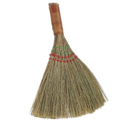 Healvian Small Straw Broom Handheld Dust Brush Wicker Broom Large Rattan Desktop Sweeping Tool for Household Table Cleaning and Dust Removal