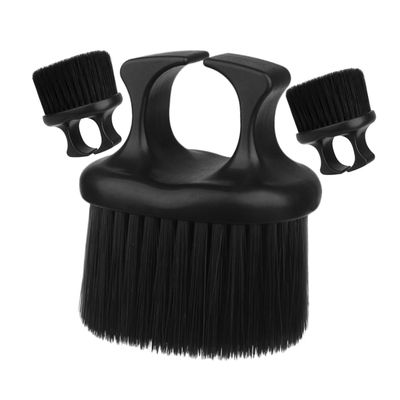 Healvian Hair Detangling Brush Beard Grooming Brush Portable Finger Ring Handle for Men Styling and Easy to Store Travel Use 3Pcs Black Nylon ABS
