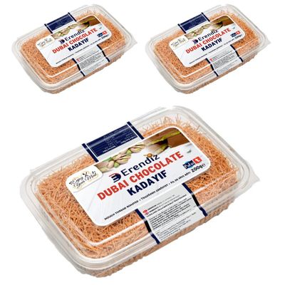 3 x Pufai Erendiz Roasted Kadaifi, Dough Strands, Special Kadaifi for Dubai Chocolate, Angel Hair, Long Shelf Life, 200 g
