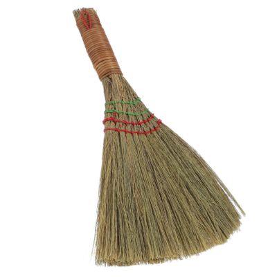 Healeved Handheld Whisk Broom Large Rattan Desktop Sweeper Brush Household Dust Cleaner for Table and Office Use with Natural Bristles