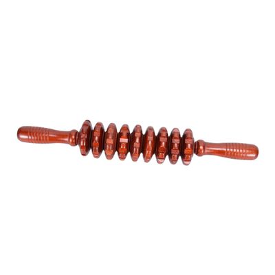 FRCOLOR Wooden Roller Belly Massager Massage Stick Wheel Stick for Full Body Exercise Relax Rod for Women Home Use