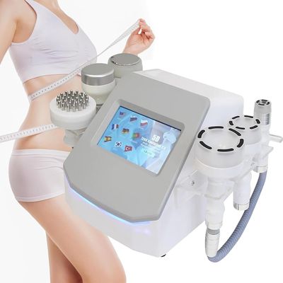 120K Cavitation Slimming Machine Body Shaper Beauty Device with 6 Massage Heads - LED Touch Screen Interface Control - Anti-Cellulite Body Sculpting Technology