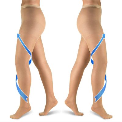20-30mmHg Compression Pantyhose for Women, Medical Compression Stockings, High Waist Opaque Compression Tights for Lymphadema Edema, Swelling, Varicose Veins, Support Hose for Teacher Doctor, Nude, XL