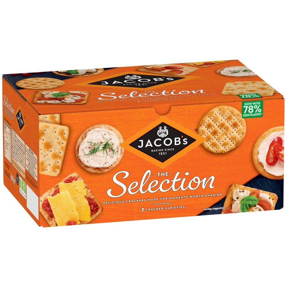 Crackers The Selection - 7 Cracker Varieties Perfect For Every Cheese Board - Free From Artificial Colours. Suitable For Vegetarians - Weight: 800g