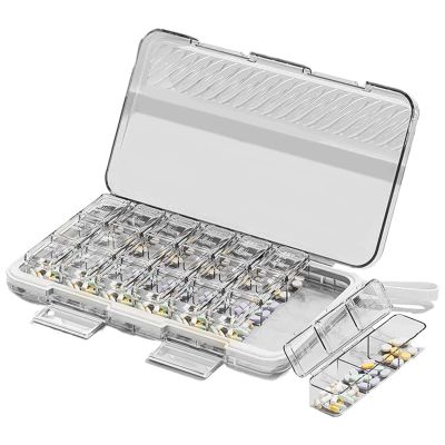 7 Day Travel Pill Box Travel Pill Box Portable Travel Pill Boxes Transparent Travel Pill Case Travel Pill Case Pill Dispenser Pill Organizer