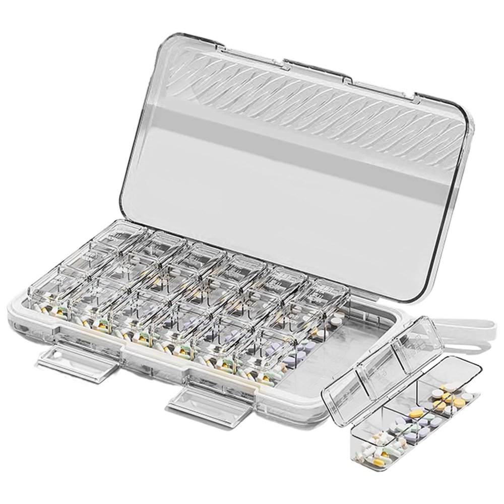 7 Day Travel Pill Box Travel Pill Box Portable Travel Pill Boxes Transparent Travel Pill Case Travel Pill Case Pill Dispenser Pill Organizer