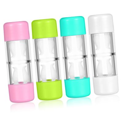 FOMIYES 4pcs Hard Lens Case Set Protective Storage Box for Rgp Contact Lenses in Pink White Blue and Green for Travel and Home Use