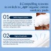 100% Organic Overnight Pads for Women, Ultra Thin Extra Heavy Flow Sanitary Pads with Wings Cotton Menstrual Pads Extra Coverage Period Pads Super Absorbency Feminine Pads (Overnight, Size 5, 12 Ct) view 4