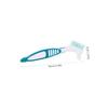 KOMBIUDA Dentures Cleaning Brush 4pcs Set Large Anti-Slip Handle Remover Tool Dental Appliance Brush for False Teeth and Retainers Cleaning with Green and Purple Bristles view 2