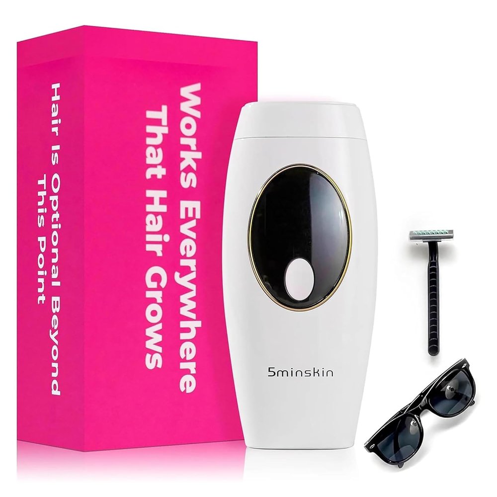 5 Min Skin at-Home IPL Hair Removal Handset  Long-Lasting Hair Reduction for Body, Face, and Bikini Area, Pain-Free & Easy to Use