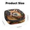 Sanitary Napkin Storage Bags, Flowers Fox Menstrual Pad Bag Oxford Cloth Menstrual Cup Pouches Nursing Pad Tampon Period Bags with Zipper for Teen Girls Women Ladies view 2