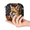 Sanitary Napkin Storage Bags, Flowers Fox Menstrual Pad Bag Oxford Cloth Menstrual Cup Pouches Nursing Pad Tampon Period Bags with Zipper for Teen Girls Women Ladies view 4