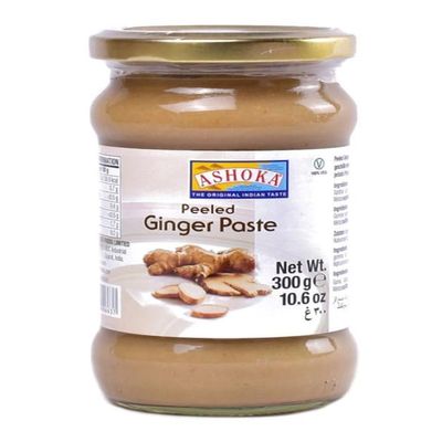 Ashoka Peeled Ginger Paste 300g | Ready-to-Use Fresh Ginger Paste | Convenient & Time-Saving | Ideal for Cooking Spices | Authentic Flavour Enhancer (Pack of 1)