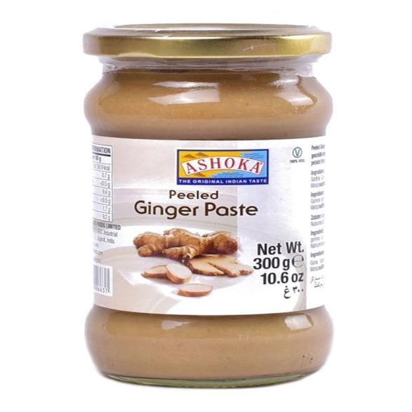 Ashoka Peeled Ginger Paste 300g | Ready-to-Use Fresh Ginger Paste | Convenient & Time-Saving | Ideal for Cooking Spices | Authentic Flavour Enhancer (Pack of 1)