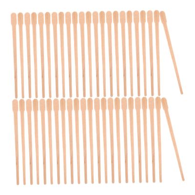 AUTSUPPL 100pcs Wooden Wax Sticks for Body Hair Removal, Convenient to Use Wax Applicators for Sensitive Small Areas, Khaki Colour, Waxing Spatulas for Personal Care and Hair Removal