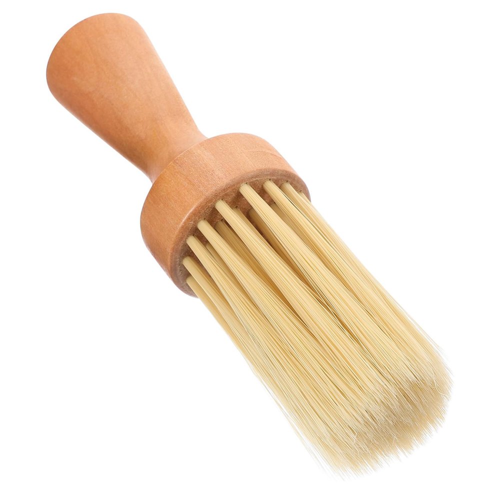 AUTSUPPL Beard Bowl Brush Wooden Handle for Shaving Brush Mens Beard for Detail Cleaning