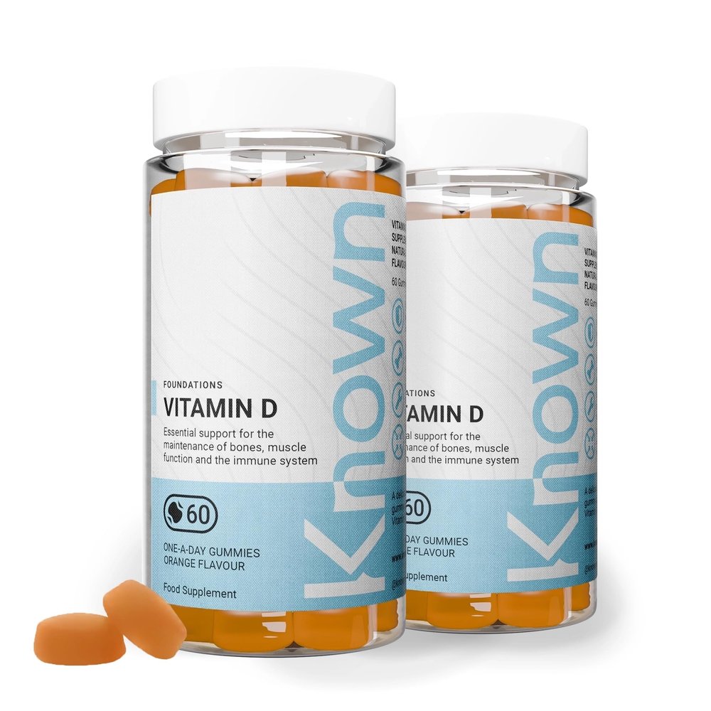 Known Tasty Vitamin D Gummies - 25g Vitamin D3 for Immune & Bone Health - Natural Orange Flavour - 60 Gummies, 4 Months Supply
