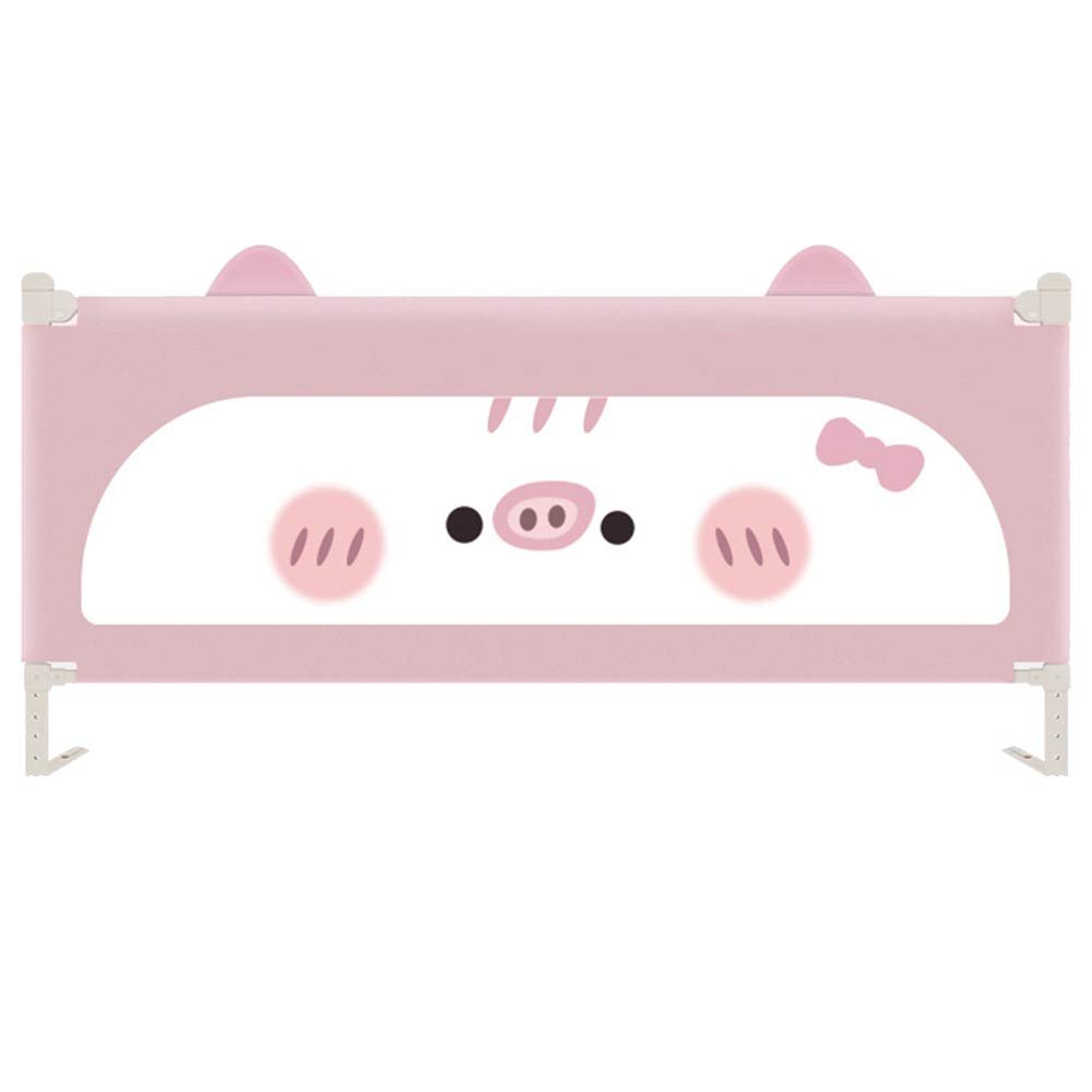 VEYACGOS Bedrail Bed Guard Bumper, Vertical Lifting,Anti-Fall Extra Long Bed Rails, Fit for Double Queen & King Mattress,Pink,200cm