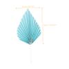 DECHOUS 10pcs Golden Palm Leaf Paper Fan Cake Toppers Tropical Decorations for Birthday Party Palm Leaf Blue Cake Accessories view 2