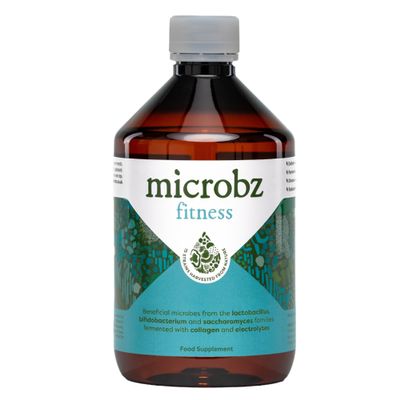 MICROBZ Fitness Liquid Probiotics for Gut Health  Award-Winning Probiotic Supplement with 15 Strains & Fermented Herbs for Gym, Workout, Sport & Athletic Performance  Gluten Free - 31 Servings