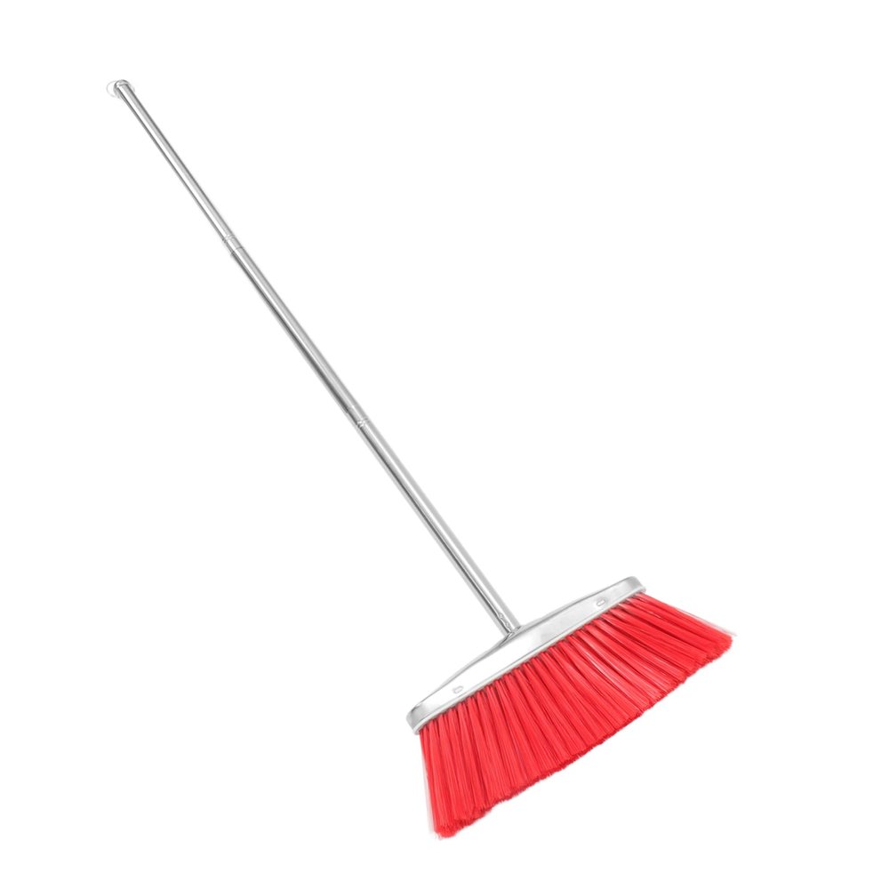 KOMBIUDA Heavy Duty Commercial Broom for Floor Cleaning Wide Angle Outdoor Broom Long Handle for Indoor Outdoor Cleaning Tasks