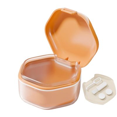 Denture Case | Portable Leak Proof Denture Box with Lid | Denture Case, Denture Container for Women, Wedding, Action