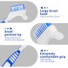4 pcs Denture Brushes, Dual-Head Denture Cleaning with Aligner Removal Tool, Multi-Layer False Teeth Set Portable Toothbrush Cleaner for Denture Cleaning, Retainer Cleaning, Oral Care view 3