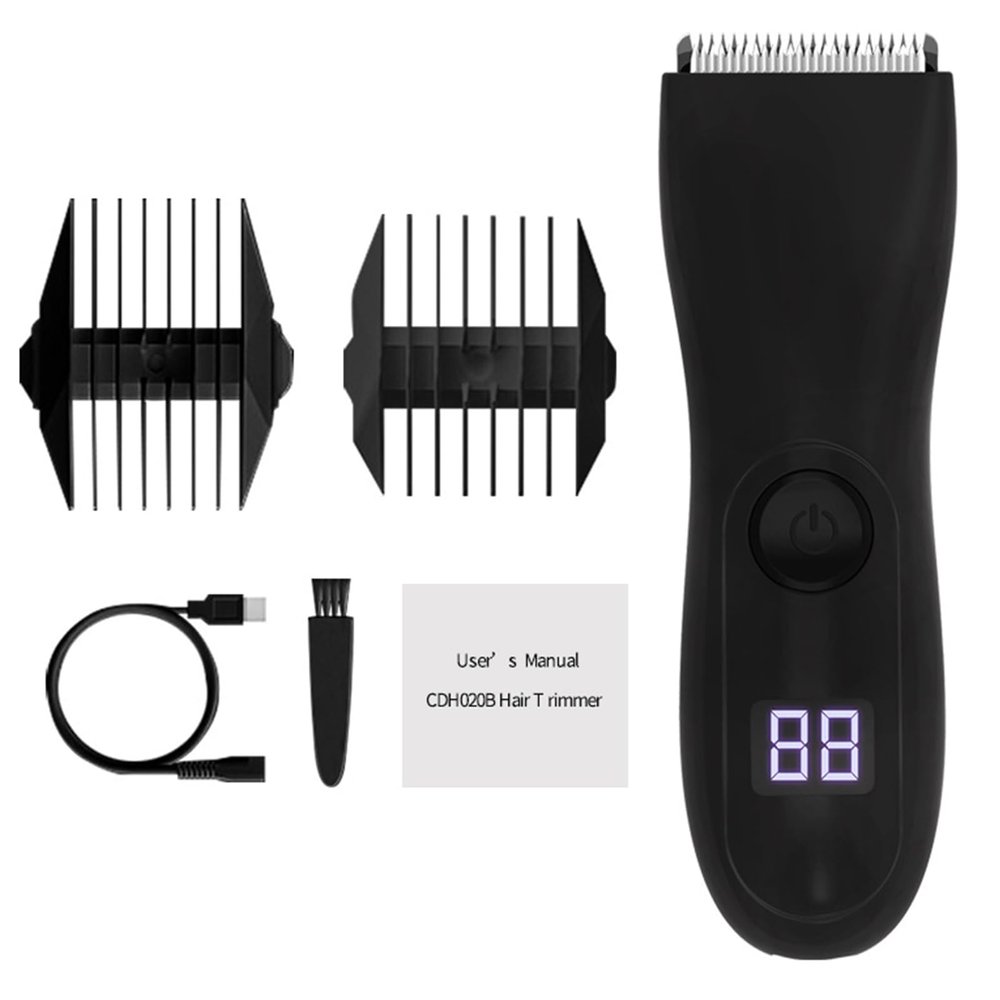 Groin & Body Hair Trimmer For Men Pubic Hair Trimmer Man Electric Cordless Rechargeable Shaver Body Groomer