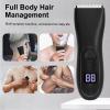 Groin & Body Hair Trimmer For Men Pubic Hair Trimmer Man Electric Cordless Rechargeable Shaver Body Groomer view 4