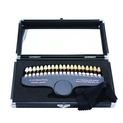 VIFERR Dental Color Comparator Dental Shade Guide 20 Colors 3D Teeth Whitening Kit with Mirror Teeth Whitening Oral Care