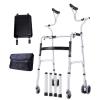 Folding Walkers with Wheels Lightweight Walkers for Seniors Axillary Support Assistor Disability Aids Walkers Indoor Walkers for Seniors Walking Frame,D,D view 1