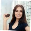 FRCOLOR Sturdy Contacts Lens Case with Leak-Proof Plastic and Leather Lining Easy to Carry Brown Eyes Lens Container for Travel view 4