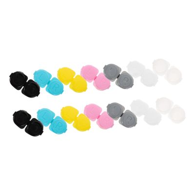 FRCOLOR 14pcs Portable Eye Cases Double Flip Cover Box Press Type Contact Storage Organizer for Travel Outdoor Use