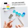FRCOLOR 14pcs Portable Eye Cases Double Flip Cover Box Press Type Contact Storage Organizer for Travel Outdoor Use view 4