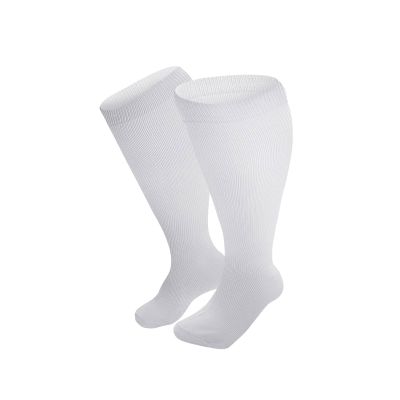 Plus Size Compression Socks for Women and Men White Black Knee High Socks Support Wide Calf Stockings Ladies Running Varicose Veins Sock Support Stockings Pressure Socks Christmas Socks UK Sales