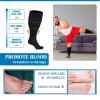 Plus Size Compression Socks for Women and Men White Black Knee High Socks Support Wide Calf Stockings Ladies Running Varicose Veins Sock Support Stockings Pressure Socks Christmas Socks UK Sales view 3
